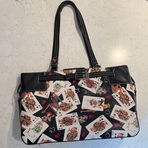 Sydney Love Black and White Playing Card Tote Bag